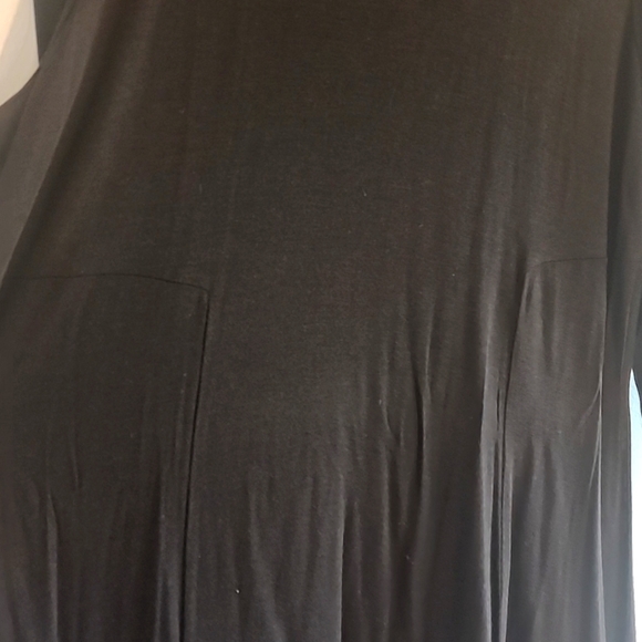 NWT Eileen Fisher Viscose Jersey stretch dress in black size Large - Picture 6 of 6